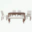 Ensemble de table de salle à manger 6 pièces avec 4 chaises et banc-731900514