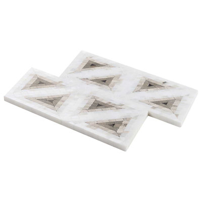 Ako 5" Triangle Marble Micro Mosaic Tile