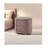 1pc Pink Velvet Upholstered Gorgeous Nightstand of Two Drawers Wooden Bedroom Furniture Chrome Metal Legs