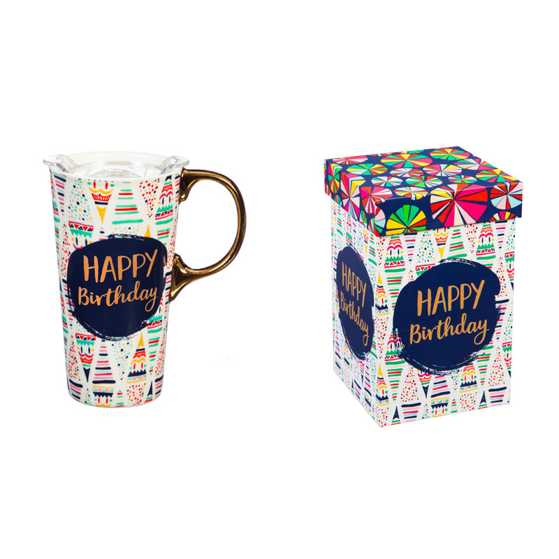 Cypress Home Earthenware Travel Mug