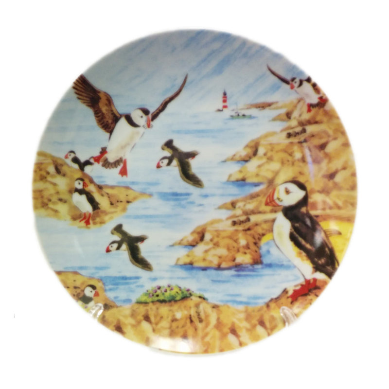 Assiette décorative Puffins