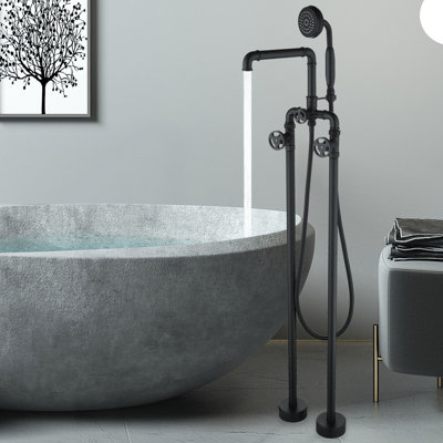 Robinet de baignoire à pattes fixé au sol