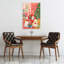 Dogs In Cosy Living Room At Christmas In Bright Colours Abstract Contemporary Dog Poinsettia Architecture Landscape Wall Art Print 1 Piece Wrapped Canvas Wall Art-196193618