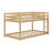 Wooden Solid Floor Bunk Bed With Ladder-1748744066