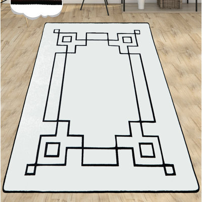 Tapis de couloir écru (26 x 98,4 pouces) | 100% polyester, hauteur des poils de 0,2 po, hauteur de l'éponge de 0,2 po, base en feutre de 0,1 po | Antibactérien, antidérapant, dessous lavable à la machine | Parfait pour la décoration intérieure et le confort
