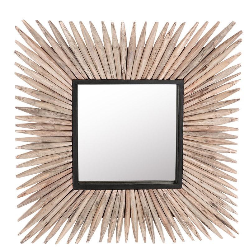Hebron Wood Flat Wall Mirror