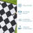 Outdoor Rug Plastic Reversible Rug Waterproof Patio Rug for Outdoor Camping Deck Beach RV Porch Patio and Backyard Black and White 10*14-138044924-138044917