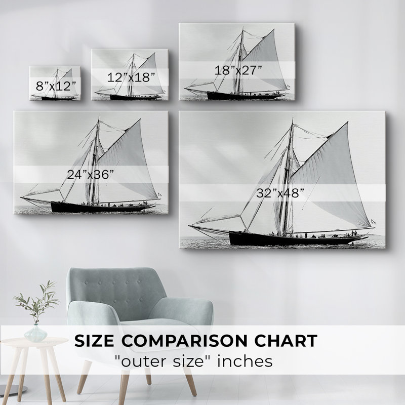 Nautical Series-L - Cavas enveloppés de galerie, 24 x 36