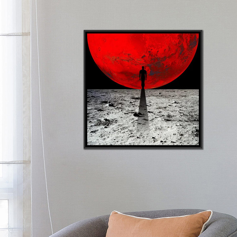 «Homesickness», reproduction d'impression sur toile, H 18 po x l 18 po x P 1,5 po, Toile avec cadre noir, Pas de tapis