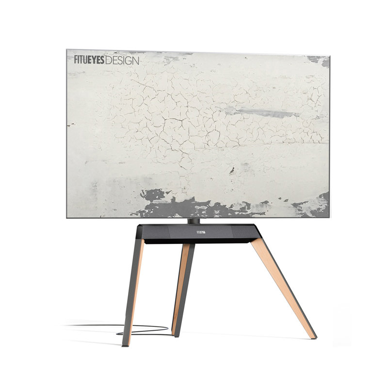 FITUEYES Design Corner TV Stand for 55" to 78" TV, Beige