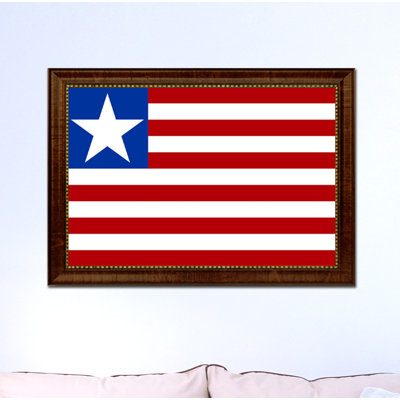 « liberia country flag », impression sur toile encadrée
