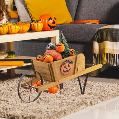 Anif Wood Wheelbarrow Planter