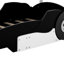 Lits de voiture de course robustes, MDF noir pour maison moderne