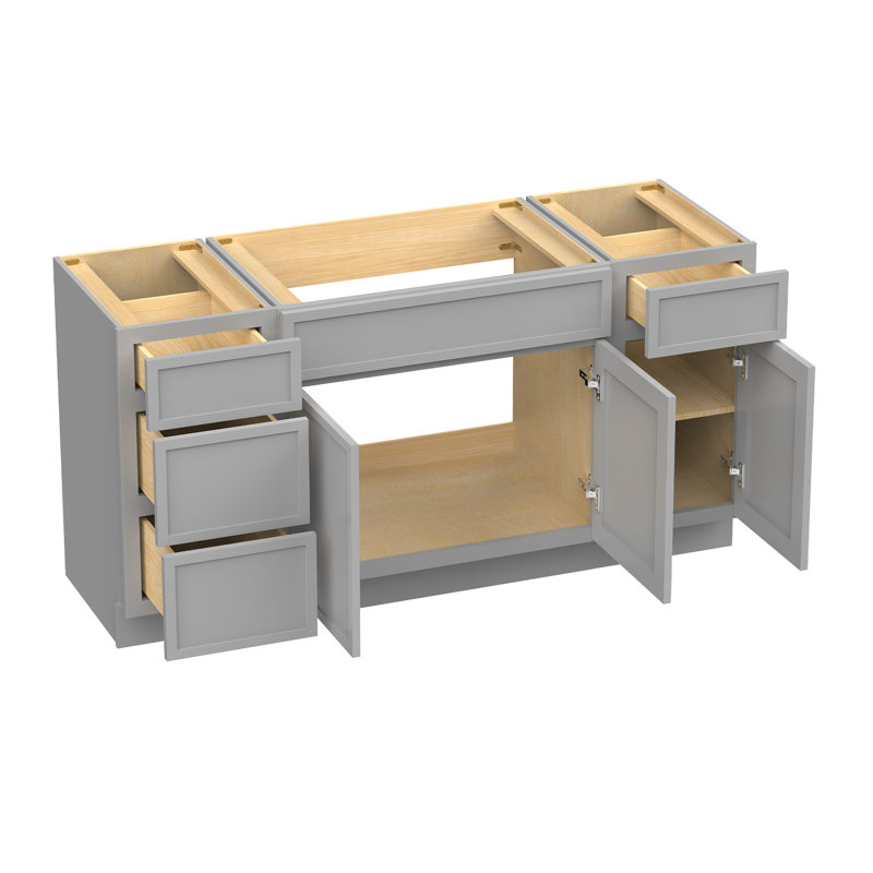 66'' Single Bathroom Vanity Base Only, Gray
