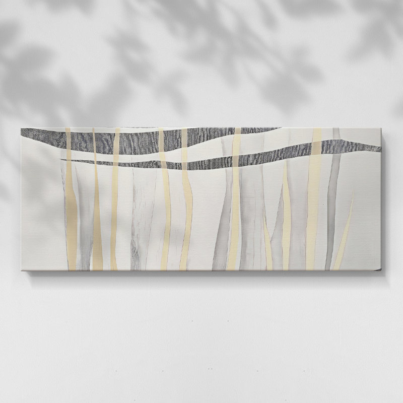 Toile tendue avec châssis abstrait # 7, H 16 po x l 40 po