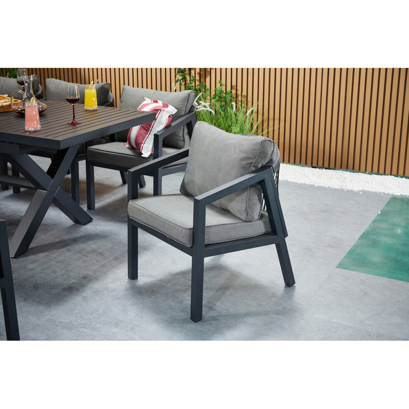 Stretching Table With 8 Armchairs, 9 Pcs: Table, 8 Chairs