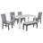 6 - Person Four Leg Base Dining Set-594279694-594279695