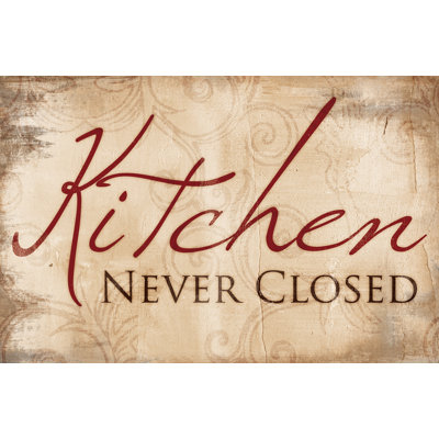 Kitchen Never Closed - Wrapped Canvas Print