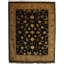 Museum Kashan hand-knotted Wool/Silk Black/Gold Area Rug
