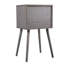Armoire de chevet grise avec 2 rangements - pour le salon Table minimaliste moderne 2 tiroirs,