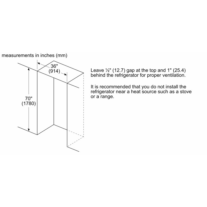 500 Series Free-Standing Fridge-Freezer, Black Stainless Steel