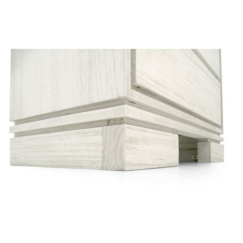 Commode 5 tiroirs Vienna, Blanc cassé