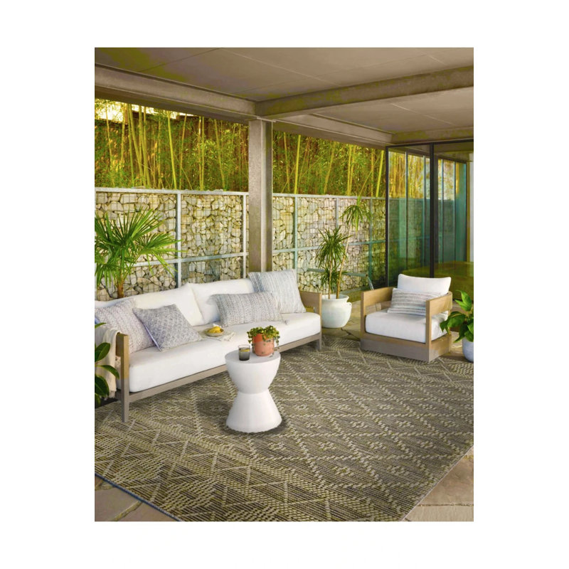 Tapis décoratif à motif géométrique losange et tapis lavable, Rectangle 2 pi 4 po x 4 pi