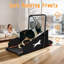 Tapis roulant pour chien avec style de vie actif - moteur de 1,5 ch, vitesse de 0,5 à 6,5 mph, comptoir multifonctionnel, optimisé pour l'espace, capacité de 220 lb, noir et orange, équipement d'entraînement pour petits et moyens chiens en acier de 1,5 ch, 110 V /