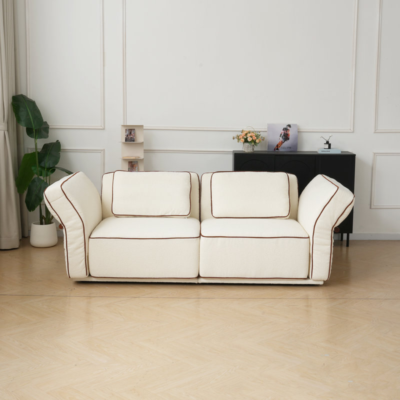 Penrith Upholstered 94.5'' Loveseat, White