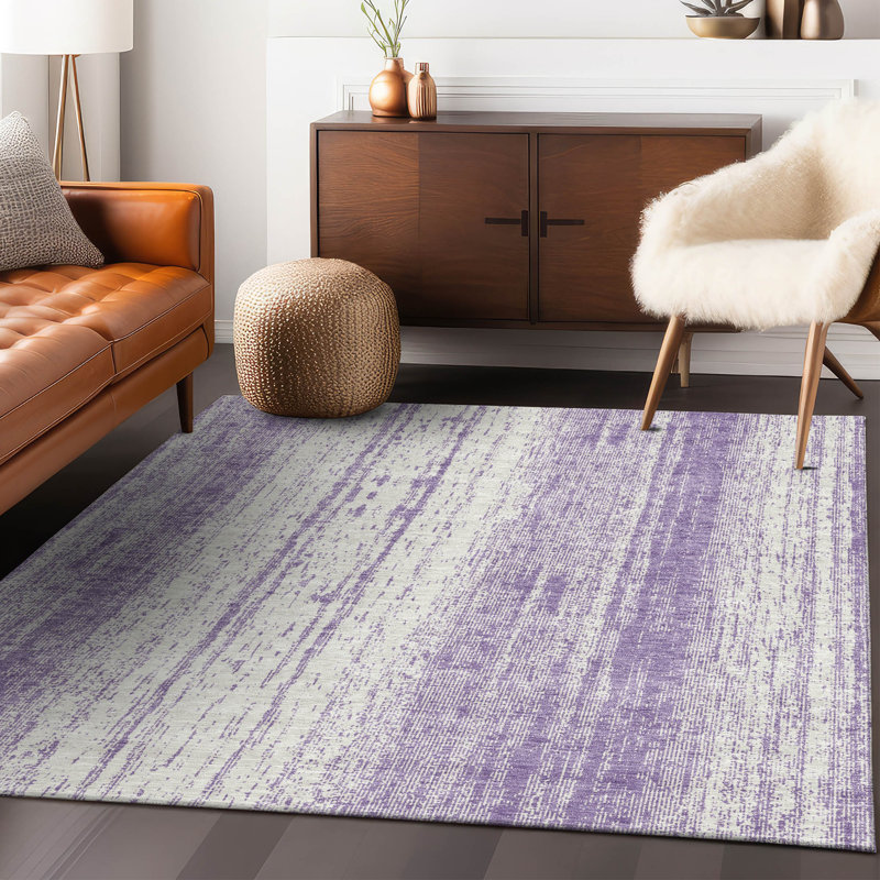 Malek Washable Abstract Indoor / Outdoor Rug, Rectangle 8' x 10'