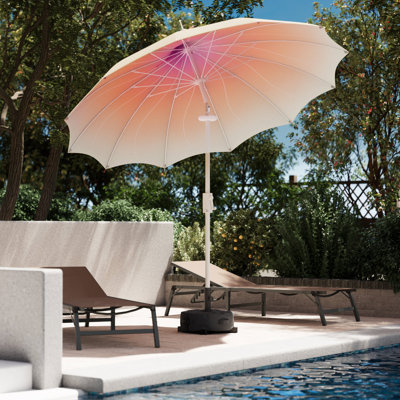 Parasol de patio d'extérieur 9 pi avec base