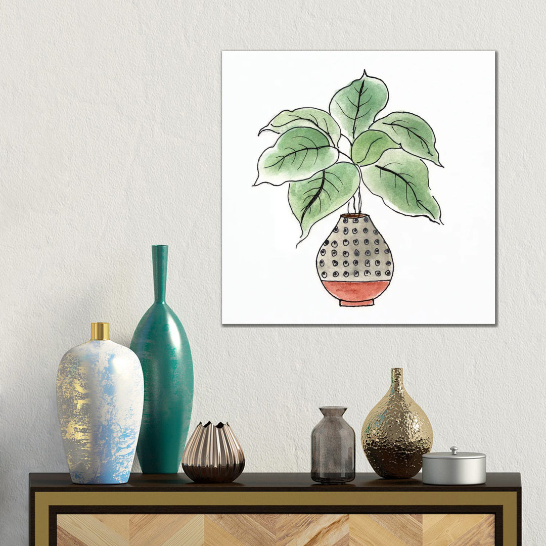 Boho Greenery I von Tava Studios - Galerie-verpackte Leinwand Giclée auf Leinwand