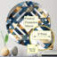 Miroir décoratif losange beige et bleu-101223869