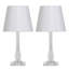 2 ensembles de lampe de table minimaliste moderne avec base en cristal transparent et abat-jour en chanvre de bambou blanc-210931105