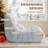 Bean Bag Chair for Adults with Lumbar support pillow Memory Foam Giant Bean Bag Sofa with Corduroy Material Lazy Sofa for Living Room Bedroom Dorm Office, Green-105606223
