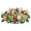 Couronne de roses artificielles, 35,5 cm de diamètre, composée de 10 roses roses et blanches. Idéal comme pièce maîtresse pour la Saint-Valentin, la fête des Mères, les fêtes, les mariages et la décoration intérieure.