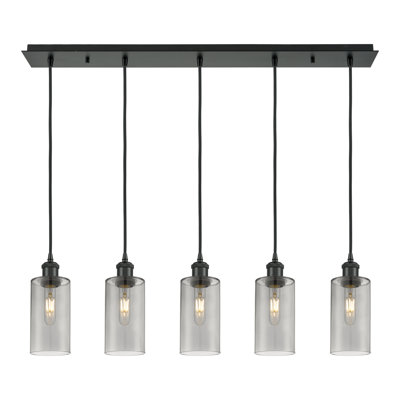 Caius - 5 Light 37" Cord Hung Linear Pendant