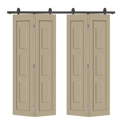 Ensemble de quincaillerie pour porte de grange en composite non fini 3 panneaux