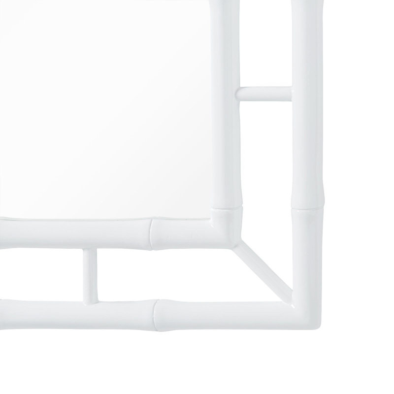 Chloe Rectangle Wall Mirror, White