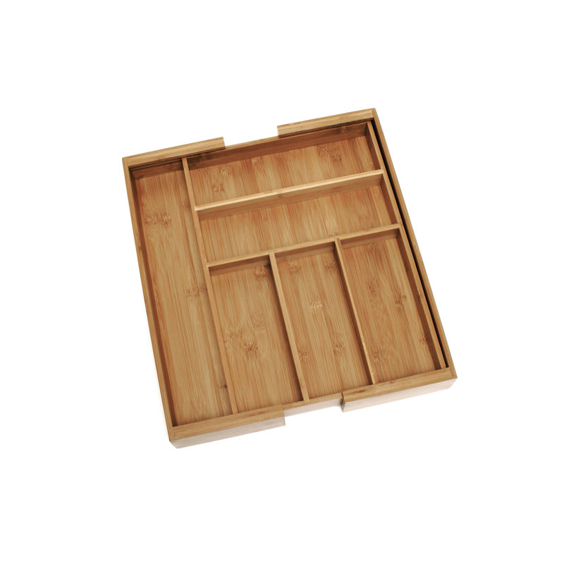 Adjustable Bamboo Expandable Drawer Organizer with Multiple Slots
