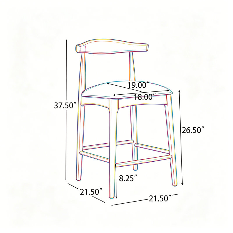 Ensemble de 2 tabourets de bar rembourrés en tissu noir, tabourets de bar à hauteur de comptoir sans accoudoirs modernes pour îlot de cuisine, salle à manger et bar personnel