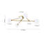 Antinique 6-Light 86cm Modern Glass Globe Sputnik Semi Flush Mount-1802805408-1802805409