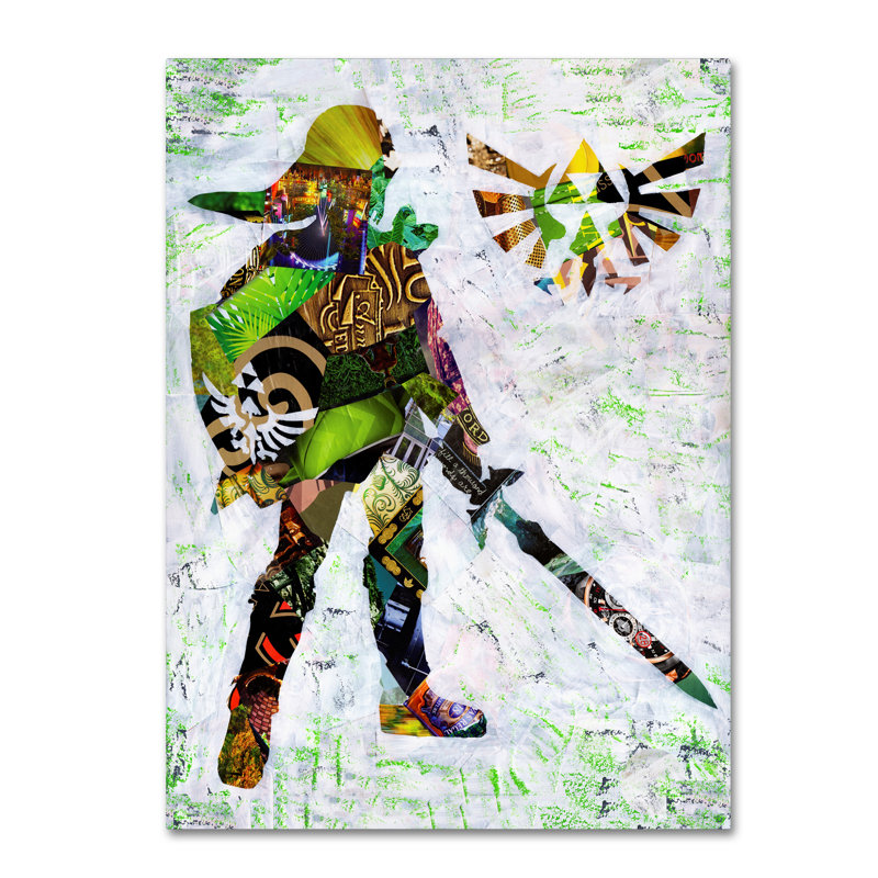Art sur toile Aylinn «Zelda 4», H 19 po x l 14 po