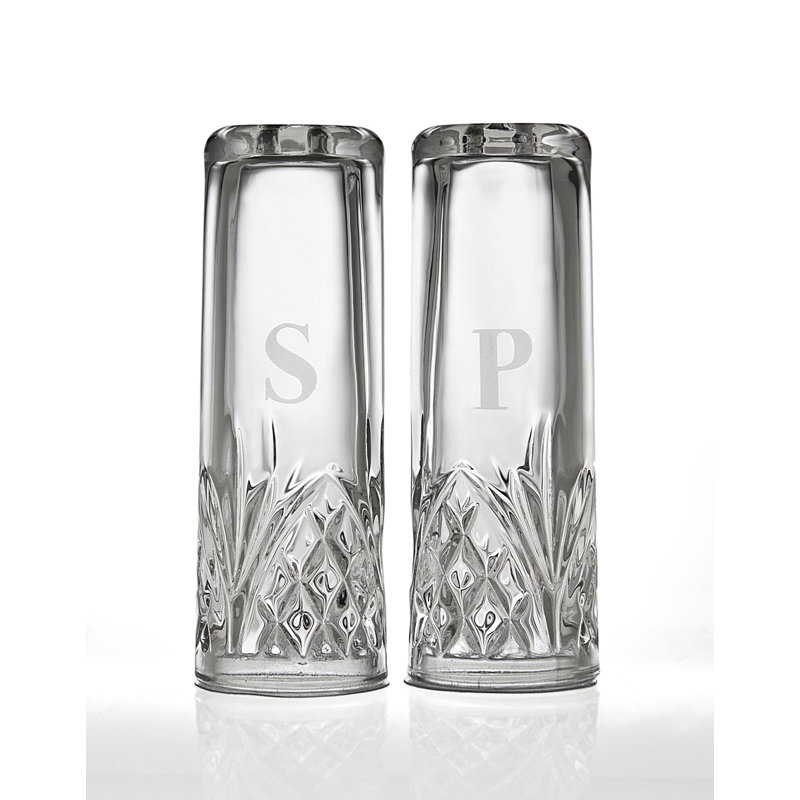 Elegant Clear Crystal Salt & Pepper Shaker Set