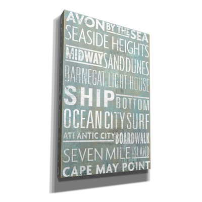 «Jersey Shore Sites» par Art Licensing Studio, art mural sur toile
