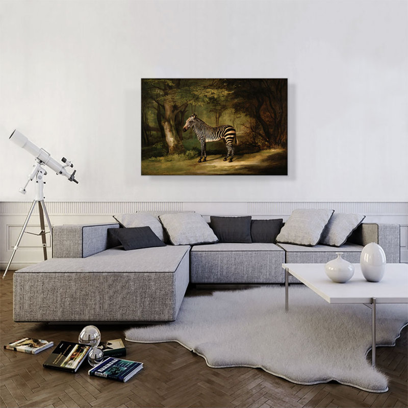 «Zebra 1763» par George Stubbs, reproduction d'art sur toile tendue, H 26 po x l 40 po x 1,5 po