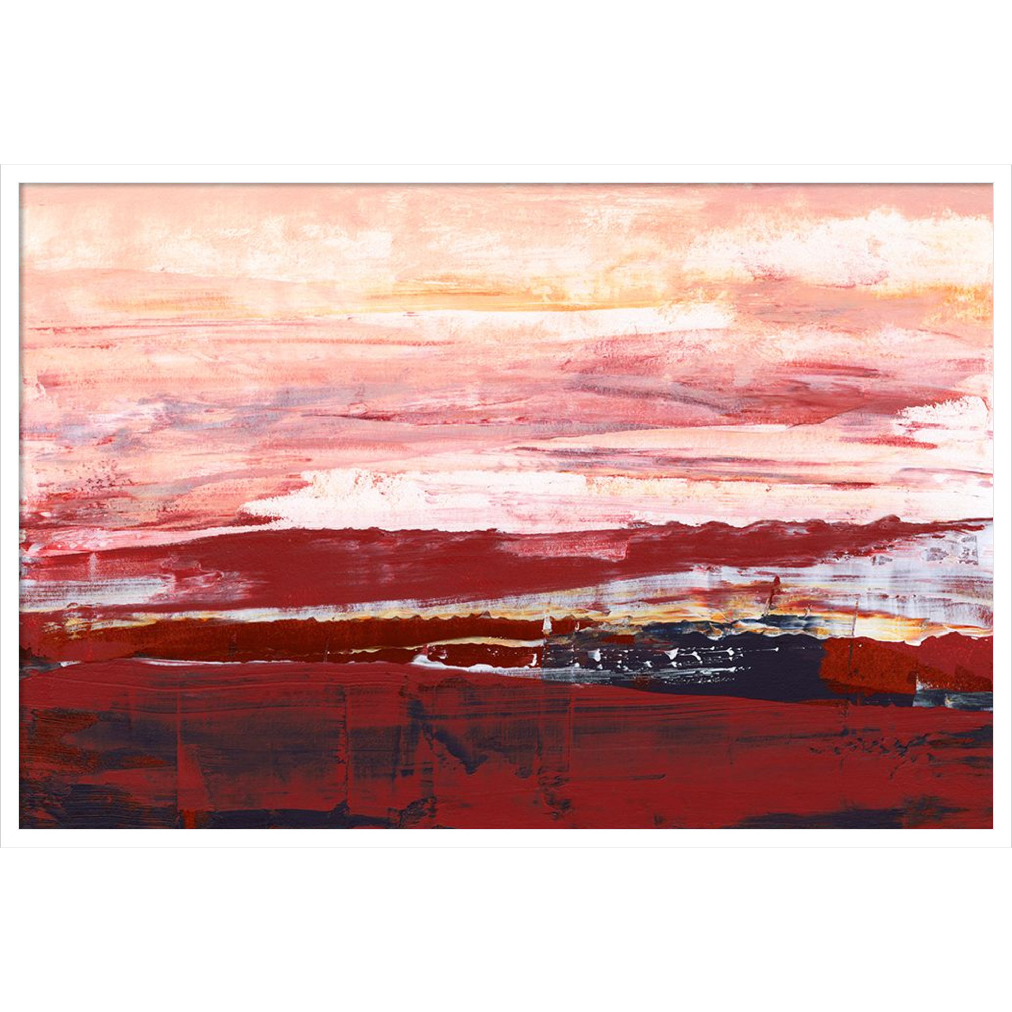 Summerset I by Wood Framed Wall Art Print, 28" H x 41" W, White