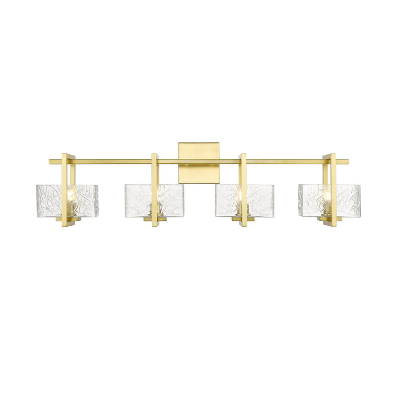 4 - Light Dimmable Bath Bar, Satin Gold