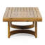 Ensemble de causeuse et table basse d'extérieur en bois d'acacia avec coussins