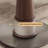 Solid wood round dining table retro cream style-107429551